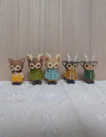 모리스 사슴 캡슐 토이 피규어 5개