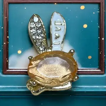 브로치 핀즈 라펠핀 골드 핀배지 토끼 스톤 주얼