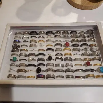 반지 컬렉션 실버 골드 세트