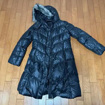 유니클로 / 퍼 후드 롱 다운 코트