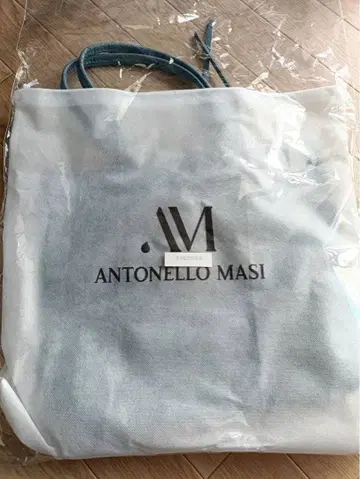 ANTONELLO MASI 천연 가죽 토트백 파랑 미사용 새상품