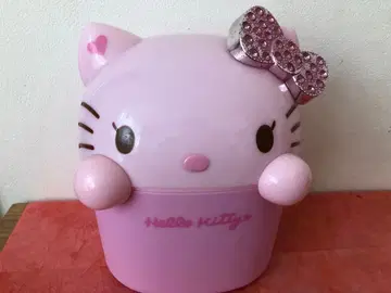 헬로키티 더스트박스 Hello Kitty 핑크 용기 귀 포함
