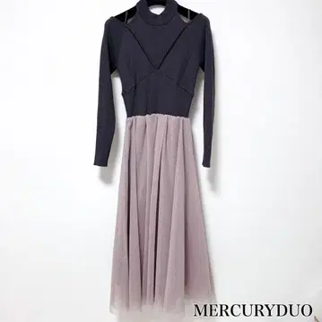 새상품급 MERCURY DUO 튤 도킹 2WAY 니트 원피스