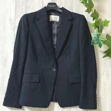 INED 이네드 스트라이프 테일러드 자켓 7 네이비 출퇴근