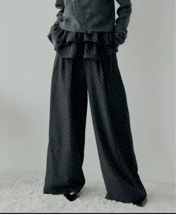 큐빅 루즈핏 슬랙스 팬츠 Chico