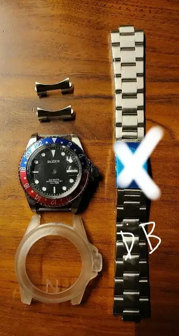 손목시계 BLIGER 수리 툴 더블 버클 예비 부품