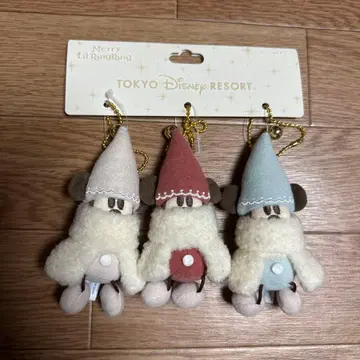도쿄 디즈니 리조트 크리스마스 리루린린 봉제 인형 참 세트