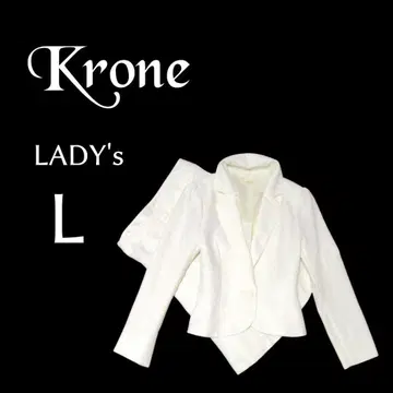 여성용 L 사이즈 Krone 크로네 수트 상하의 세트 화이트 컬러
