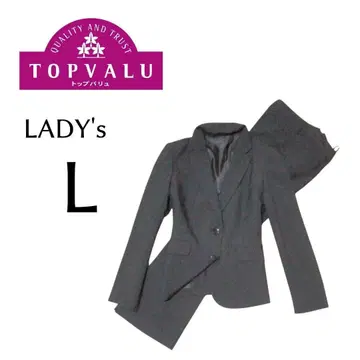 새상품급 TOPVALU 올 시즌 수트 셋업 블랙 컬러 섀도우 스트라이프