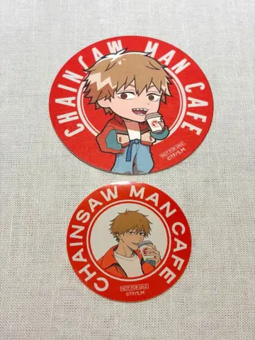 체인소맨 콜라보 카페 코스터&스티커 덴지 묶음 판매