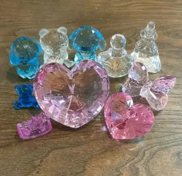 크리스탈풍 피규어 세트