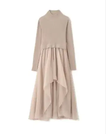 내추럴 뷰티 베이직 오간자 도킹 니트 원피스