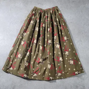 [새상품급] DOUBLE MAISON 더블메종 꽃무늬 티어드 스커트 M