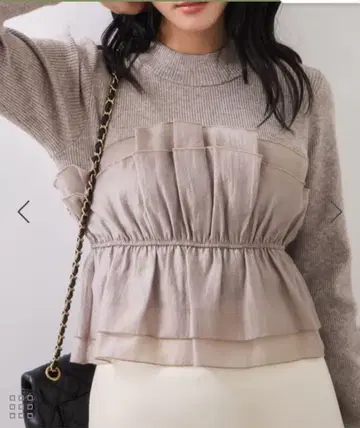 VIS 뷔스티에 도킹 니트 풀오버 베이지 계열