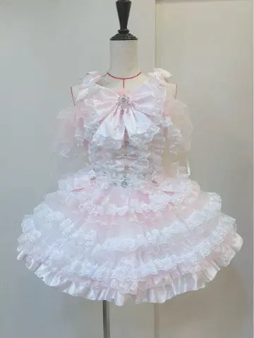 아이돌 의상 콘카페 핑크 3세트