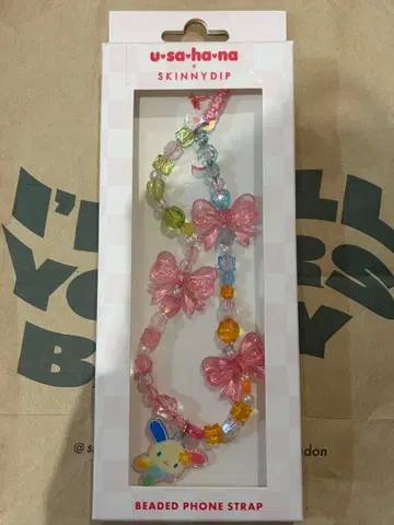 SKINNYDIP LONDON 우사하나 비즈 폰 스트랩 Y2K