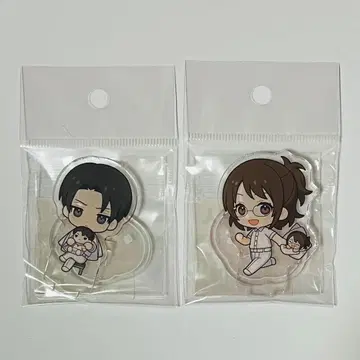 진격의 거인 화이트 코디 미니 캐릭터 리바이 한지 2종 세트