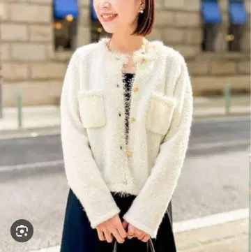 노리즈 손세탁 가능 라메 복슬복슬 자켓 24AW