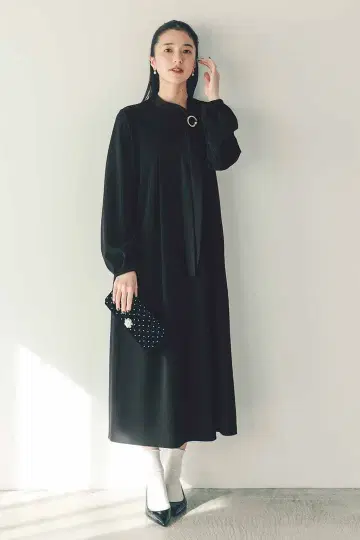 세레모니 블랙 포멀 원피스