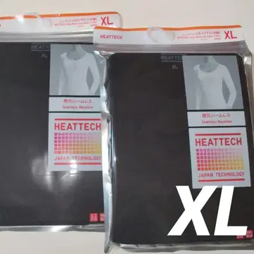 유니클로 히트텍 U넥T 긴팔 2장 Black XL