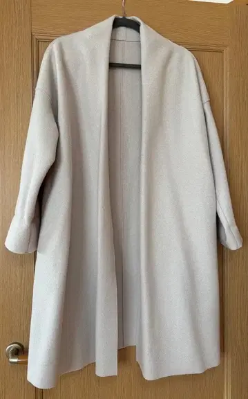 [23구] 라이트 베이지 울 혼방 롱 가디건 M 사이즈