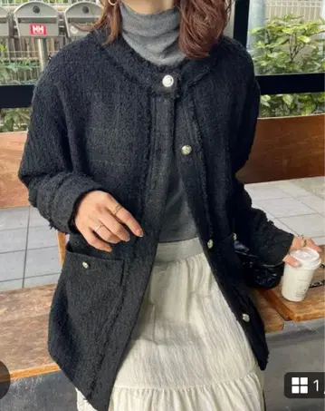 디스코트 트위드 자켓