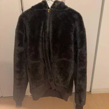 Champion 플리스 자켓 그레이 후드 부착