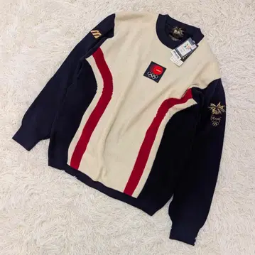 레어 미사용 새상품 1988 나가노 올림픽 공식 니트 스웨터 L