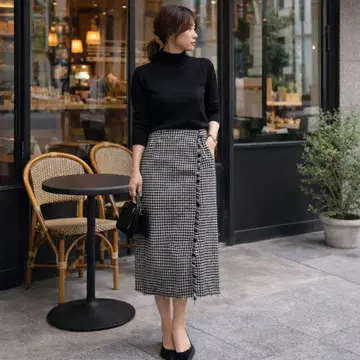 [새상품급] 23구 온워드 카시야마 롱 스커트 하운드투스 랩스커트 38