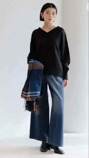 속기모 와이드 데님