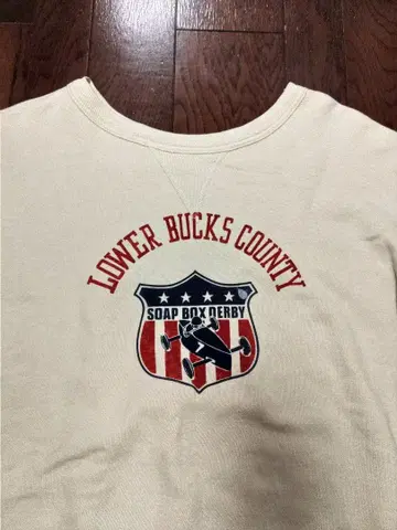 DUBBLE WORKS WAREHOUSE 맨투맨 S 크림 베이지