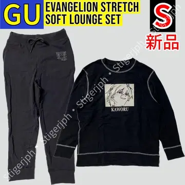 지유 에반게리온 스트레치 소프트 라운지 세트 블랙 S 사이즈