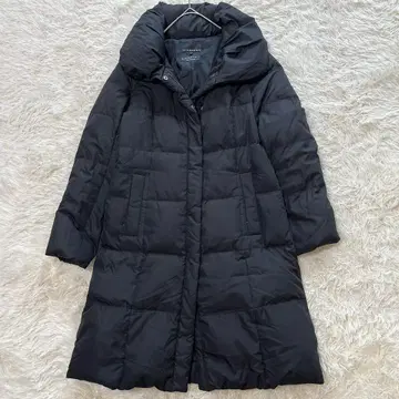 엠프리미어 리몬타 볼륨 컬러 여배우 옷깃 다운 코트 숄 38 블랙