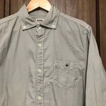 BARNS 옥스퍼드 BD 셔츠 M 그레이