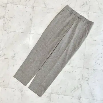 새상품급 TOMORROWLAND 팬츠 울 브라운 화이트 34