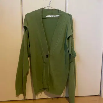 PERVERZE 올리브 그린 가디건