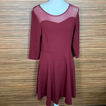 지유 GU 롱 원피스 L 사이즈 빨간색 레드 긴팔