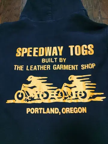 랑리츠 레더스 후드티 집업 S 블랙 오렌지