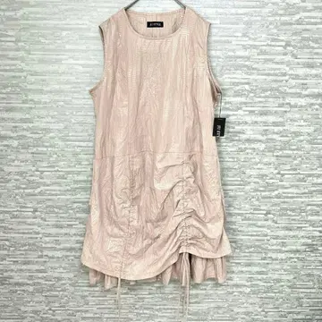 새상품 미사용 J.U.TILE 슬리브리스 원피스 M-L 핑크 베이지