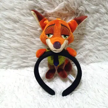 [새상품급] 디즈니 리조트 주토피아 닉 머리띠 봉제 인형