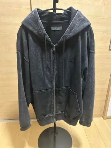 [ CLEL ] 헤비웨이트 로고 자수 풀 집업 후드티