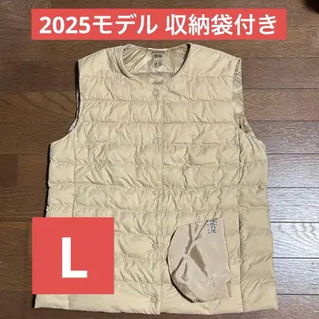 유니클로 퍼프테크 컴팩트 베스트 L 사이즈 베이지