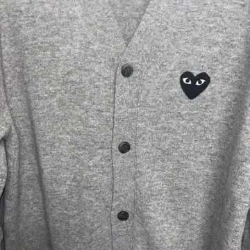 가르송 그레이 하트 로고 가디건 M