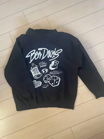 Ben Davis 그래픽 후드티 블랙