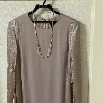 글리터 긴팔 플레어 드레스