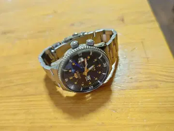 오리엔트 Orient 킹마스터 자동 와인딩 해킹 기능 네이비 부속품 없음