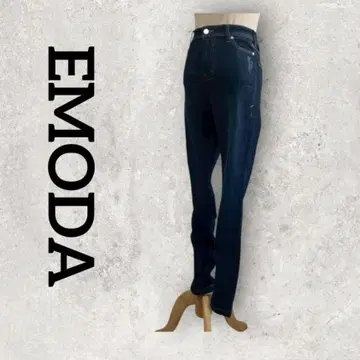 EMODA 스키니 데님 데님 팬츠 (2) 네이비 스트레치 청바지