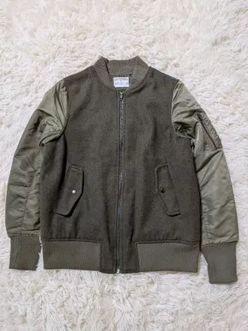 RETRO GIRL 올리브 그린 M 레트로걸 MA-1 블루종