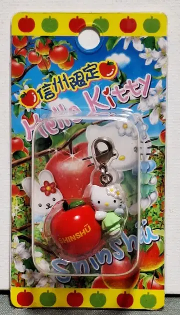 지역 한정 키티 헬로키티 지퍼 마스코트 신슈 사과