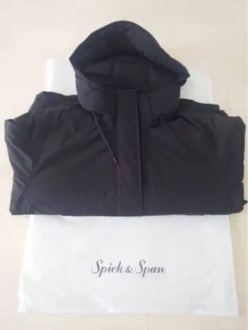 Spick & Span 2WAY 발수 다운 하프 코트 블랙 베이스 36